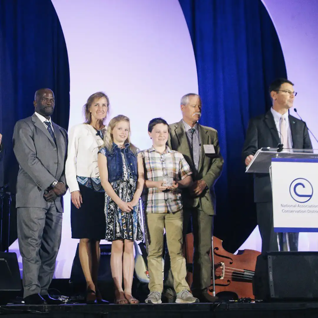 A 2018 Hugh Hammond Bennett award winner giving a speech.