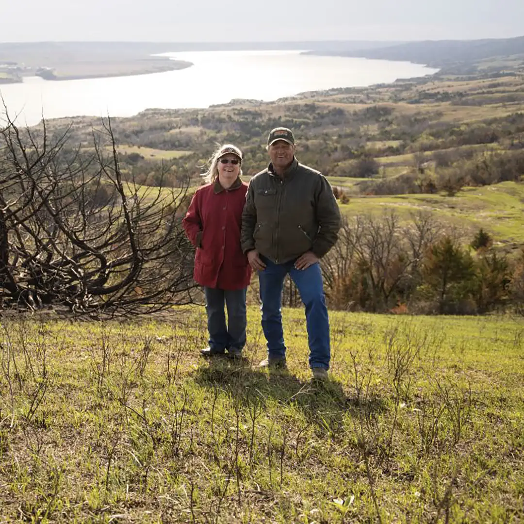 The 2020 Hugh Hammond Bennett Award winner standing on a hill.