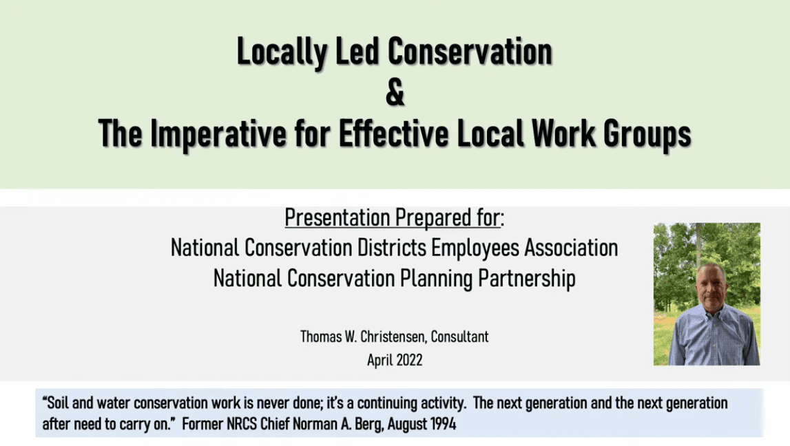 NCPP Locally Led Conservation & The Imperative for Effective Local Work Groups